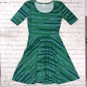 LuLaRoe Nicole green dress size medium